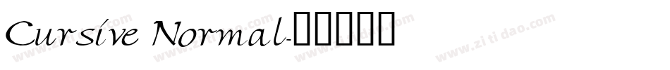 Cursive Normal字体转换